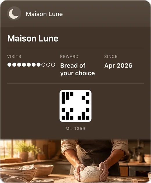 La tessera fedeltà di Maison Lune in Google Wallet
